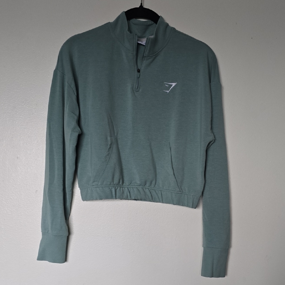 Gymshark Teal Half-Zip Sweater